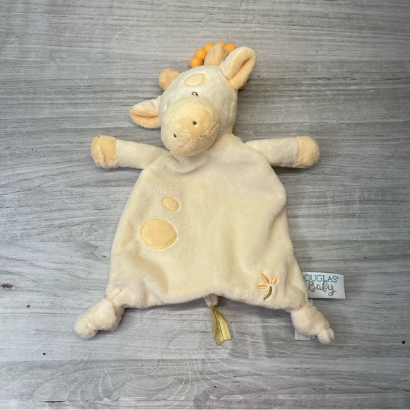 Douglas Baby 2021 Giraffe Lovey Teether Ring Stuffed Plush Security Blanket - Picture 3 of 11